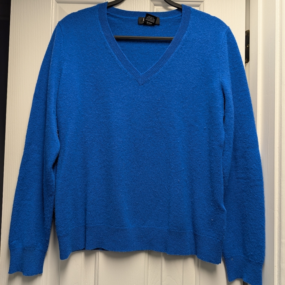 Lord & Taylor Blue Cashmere Sweater
